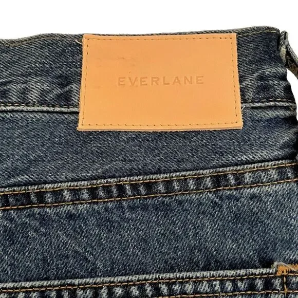 Everlane 90's The Cheeky Straight Medium Blue Button Fly Jeans 30 - Picture 13 of 13